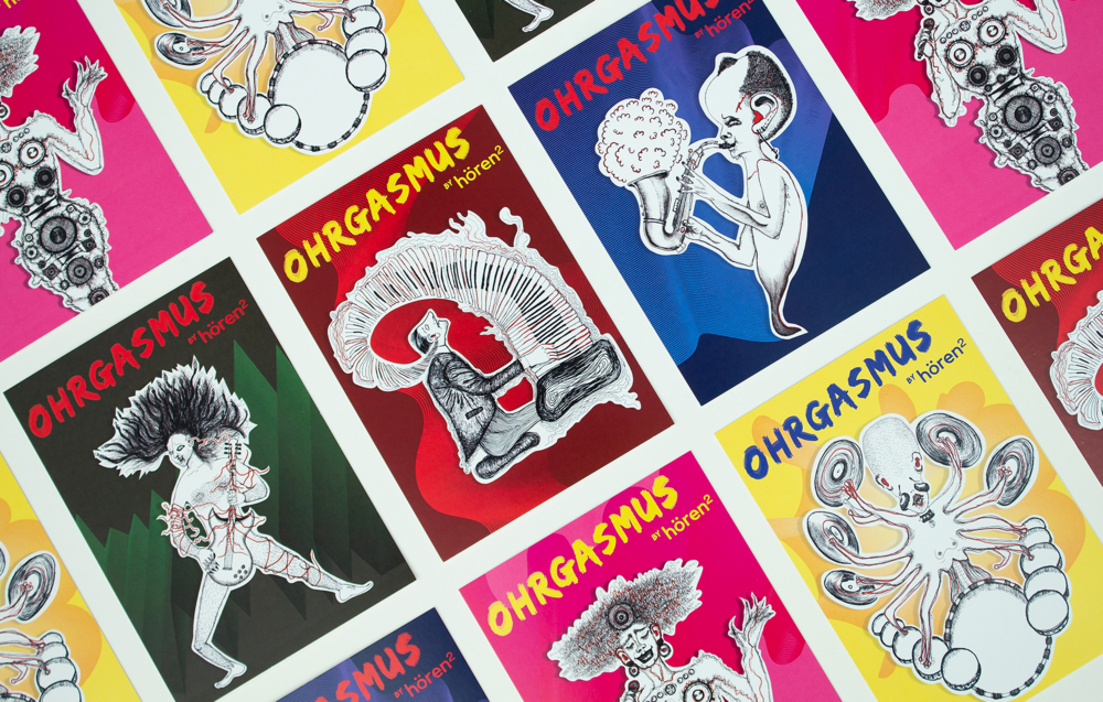 VOON Werbeagentur Guitar Summit Flyer Hören Hoch 2 In-Ear-Soundsysteme