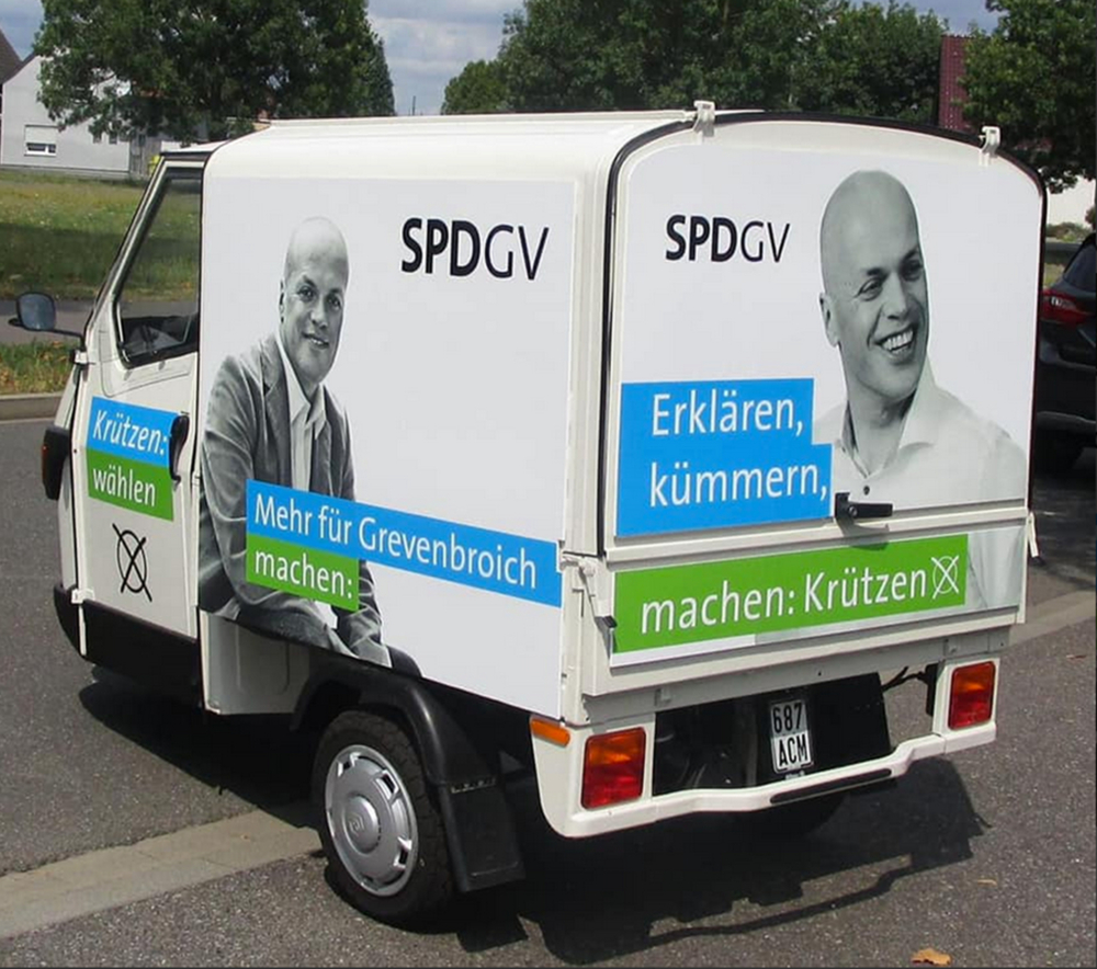 SPD Grevenbroich APE Wahfahrzeug