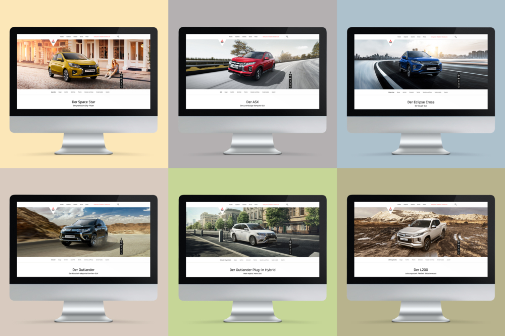MITSUBISH Redesign Modellseiten