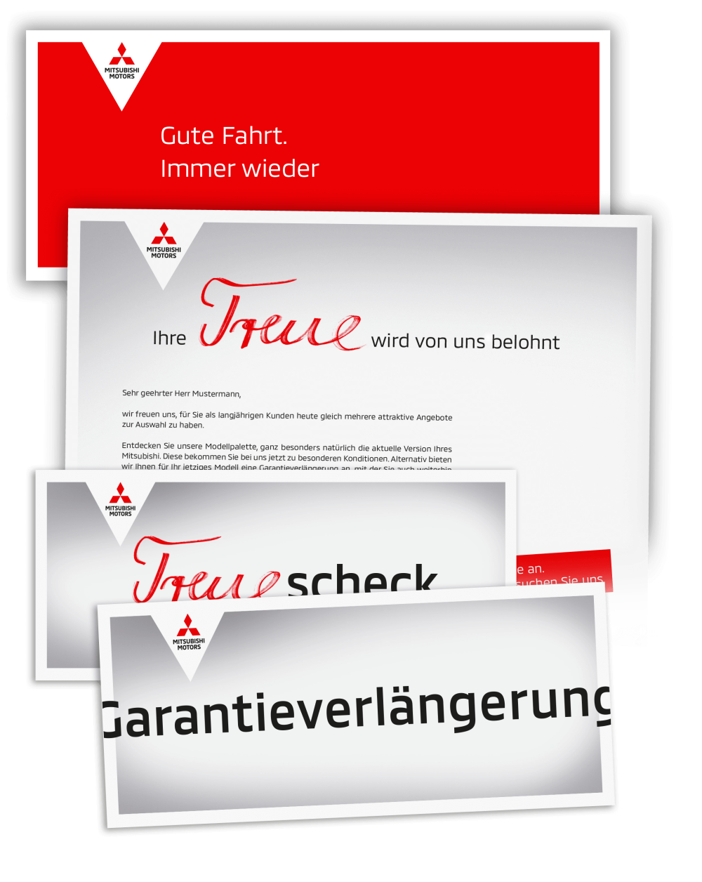 Umschlag Mailing: Gute Fahrt. Und Treue Scheck mit Garantieverlängerung