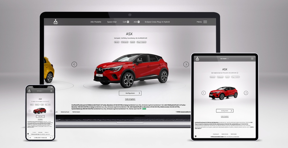 Car-Konfigurator – für Mitsubishi :: VOON Werbeagentur GmbH