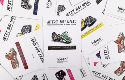 VOON Werbeagentur Flyer Hören Hoch 2 In-Ear-Soundsysteme für den Guitar Summit