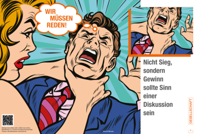 VOON Doppelseite wirbt für die Mannheimer Abendakademie, neue Kurse und das neue Format DebattierBar.