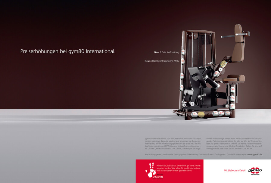 Gym80 - Auszeichnungsanzeige